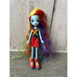 Rainbow Dash Equestria Girls Doll With Vibrant Multicolor Hair & Wings Shoes Has